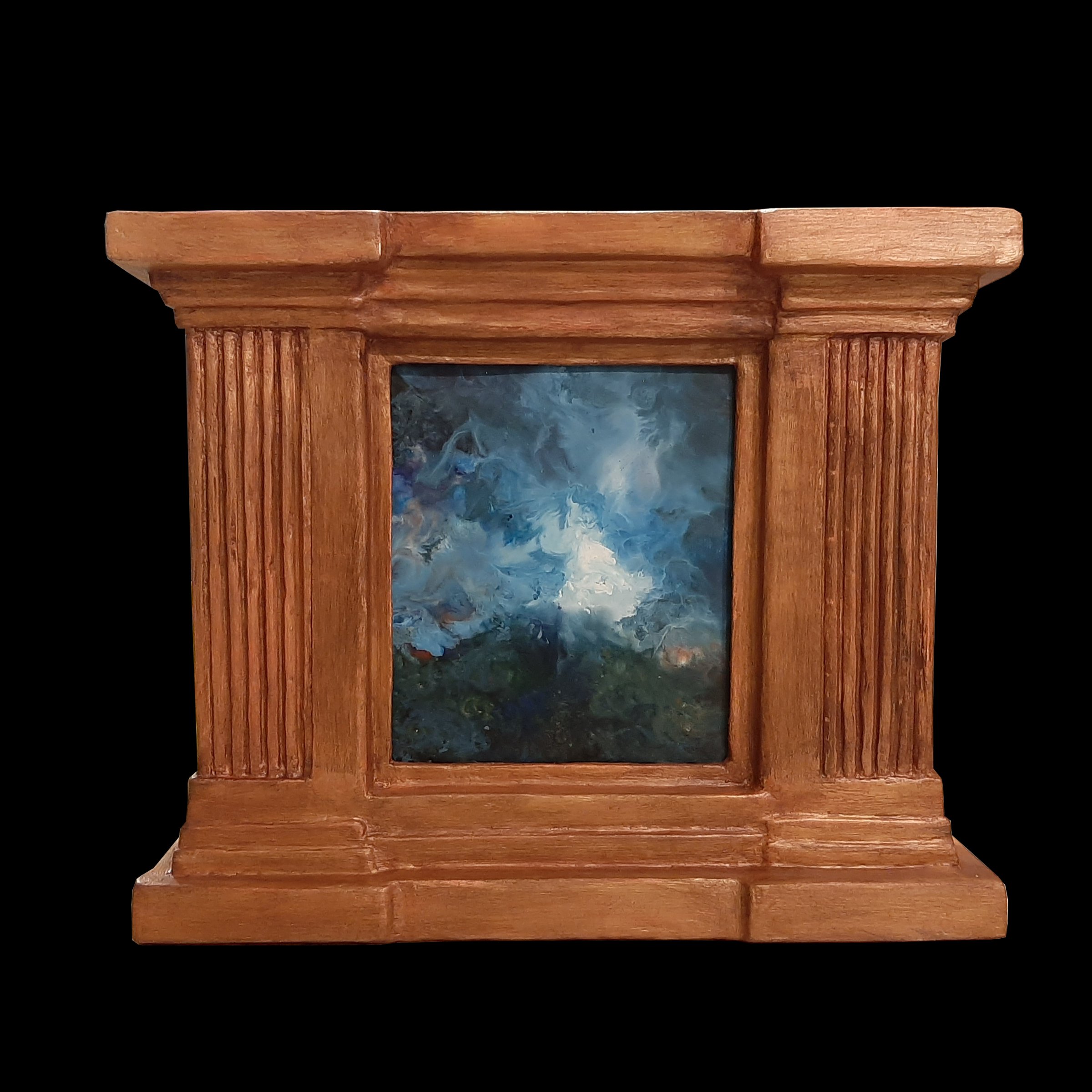 Moon Behind the Clouds painting