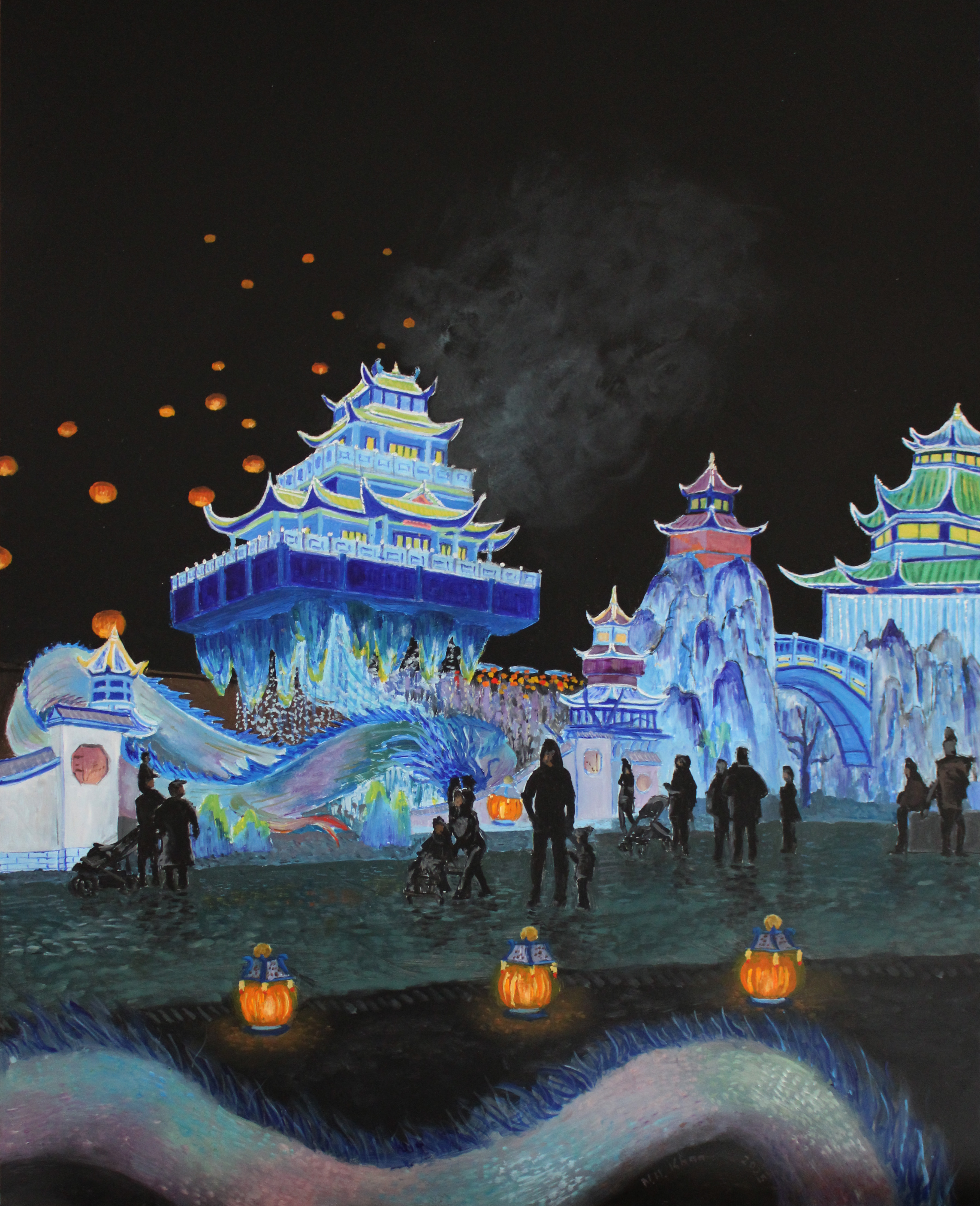 Chinese Lantern Festival painting