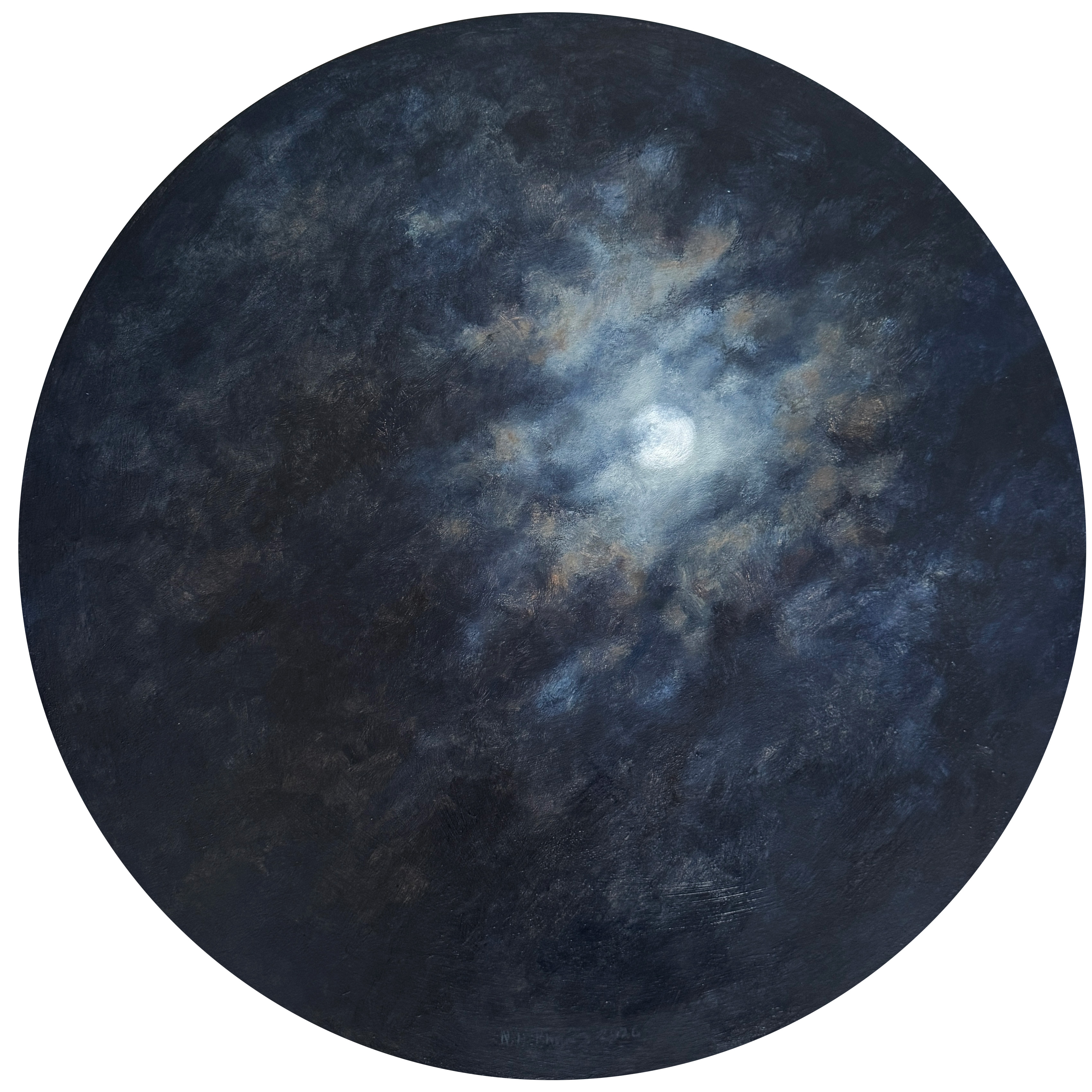 Moon in the Clouds painting